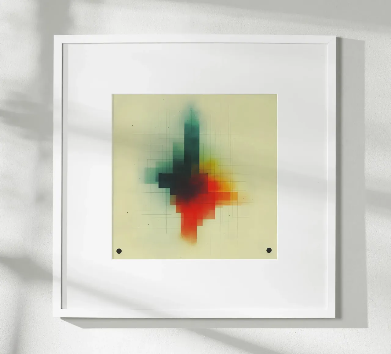 Design astratto geometrico moderno e retrò poster con telaio in alluminio da Little Things
