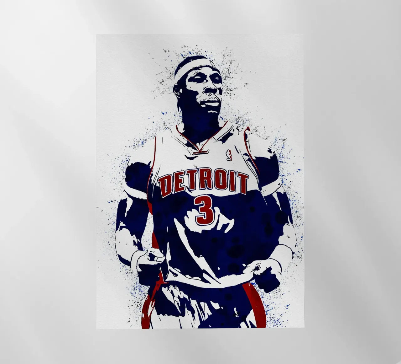 Ben Wallace Detroit Pistons 1 pellicola backlit da tenten
