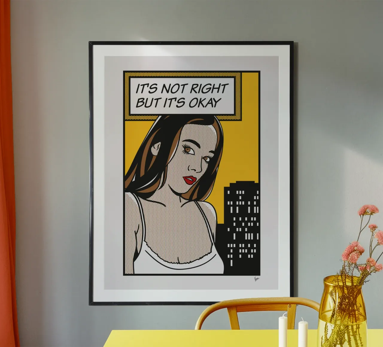 No025 Ginebra Bellucci-TGND poster con telaio in legno da Girl Next Door Fantasy Dramas