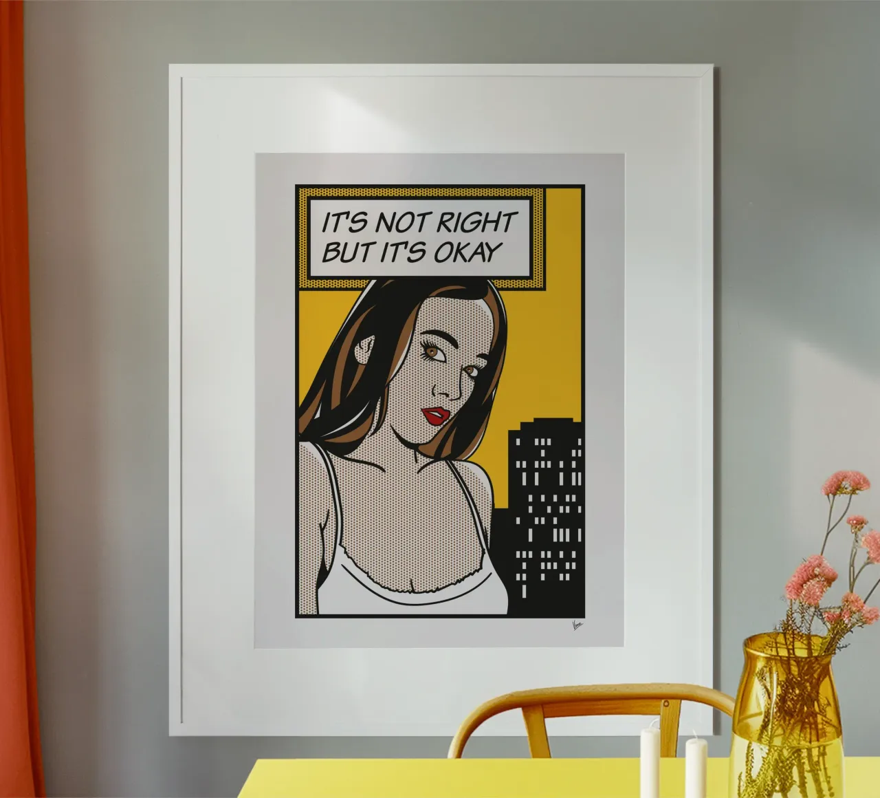No025 Ginebra Bellucci-TGND poster con telaio in legno da Girl Next Door Fantasy Dramas