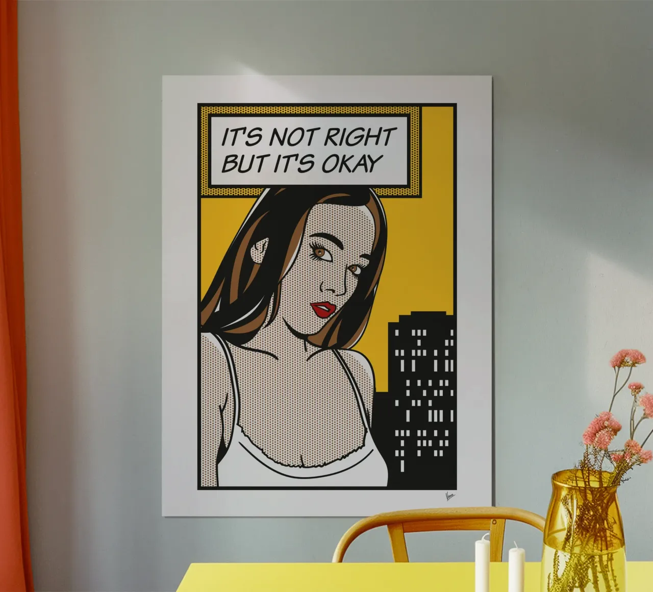 No025 Ginebra Bellucci-TGND poster con telaio in legno da Girl Next Door Fantasy Dramas