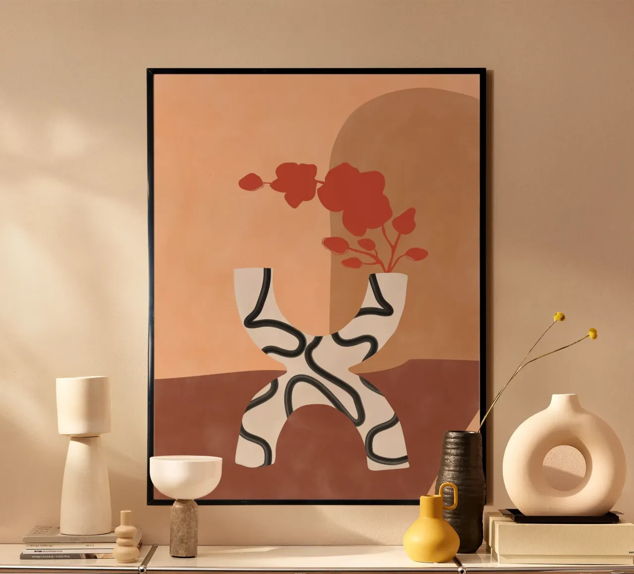 Vaso Eleganza Curva poster da Pictufy Sun & Spirit