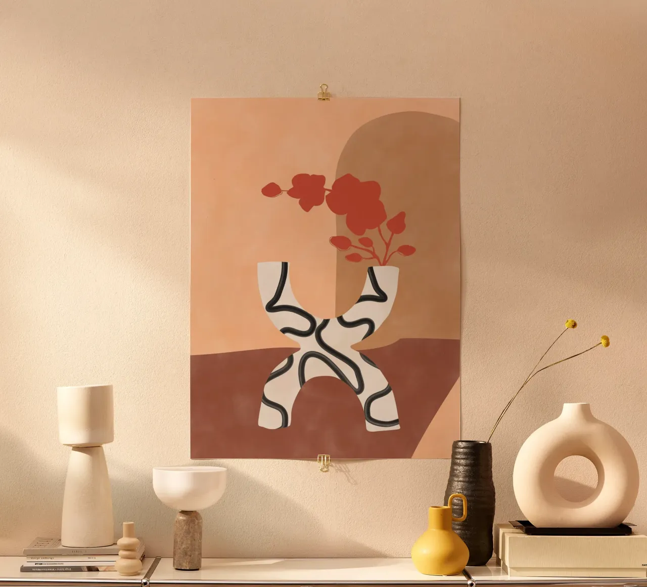 Vaso Eleganza Curva poster da Pictufy Sun & Spirit