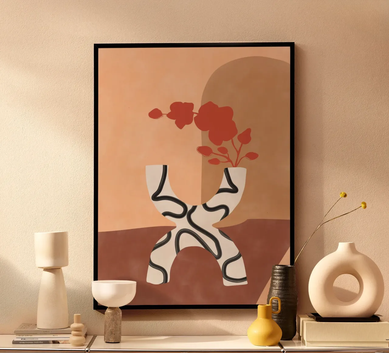 Vaso Eleganza Curva poster da Pictufy Sun & Spirit