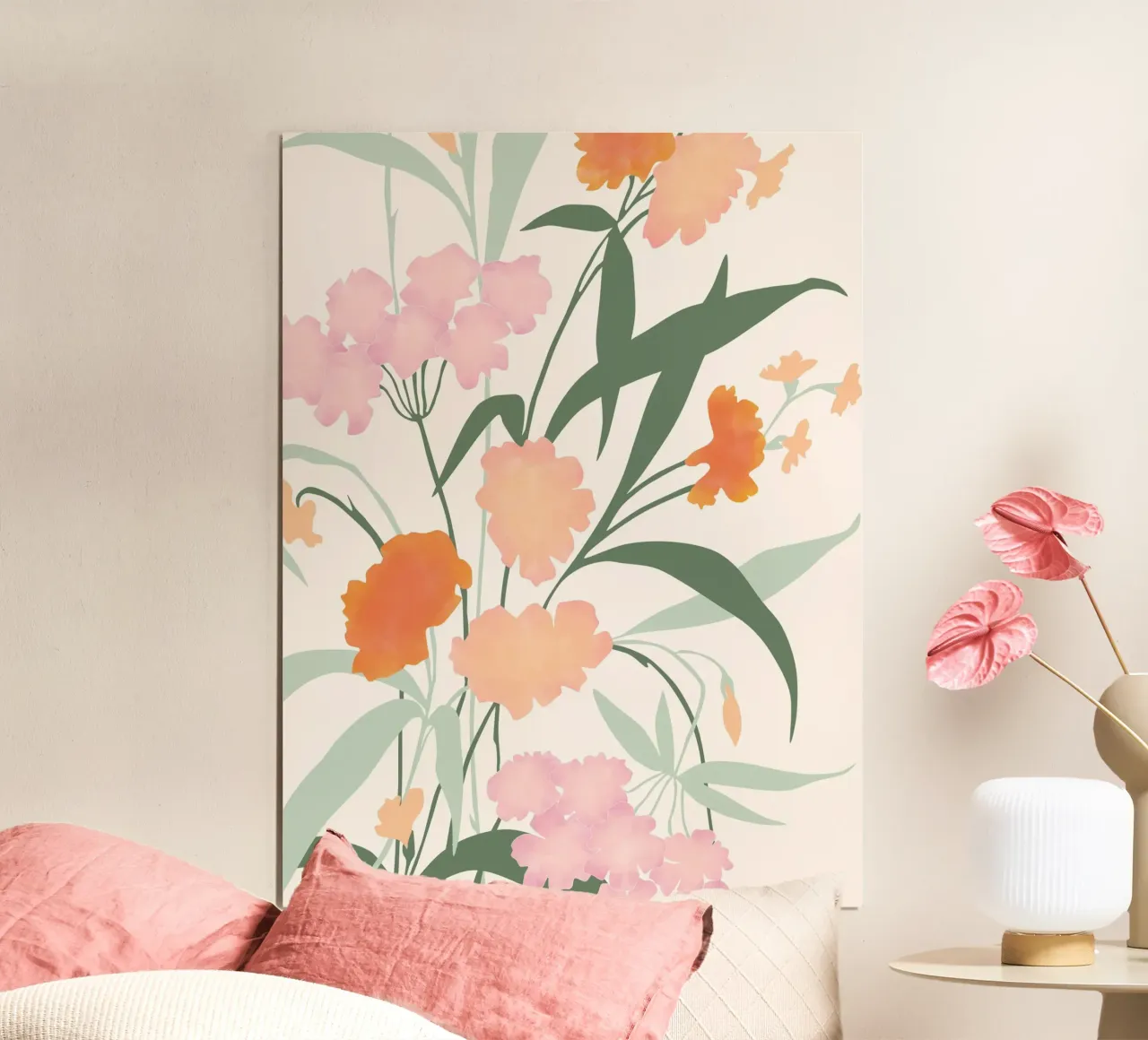 Paesaggio botanico da sogno poster con telaio in plastica da Pictufy Sun & Spirit