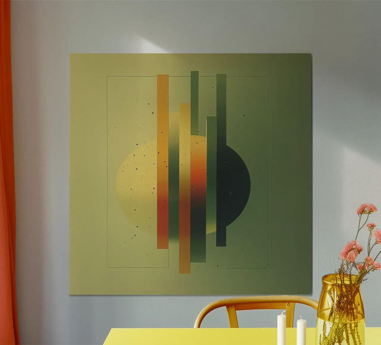 Design astratto geometrico moderno e retrò poster con telaio in plastica da Little Things