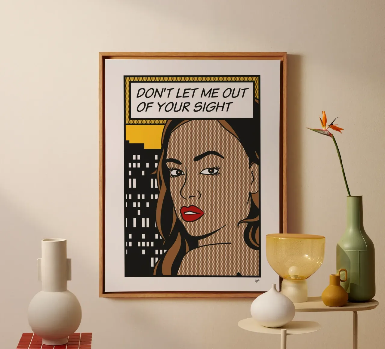 No034 Jezabel Vessir-TGND canvas met Baklijst van Girl Next Door Fantasy Dramas