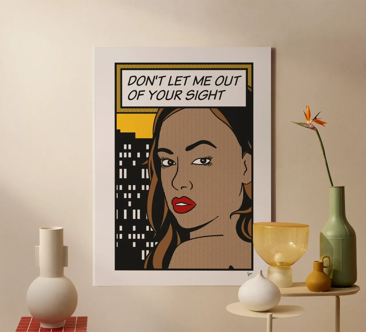 No034 Jezabel Vessir-TGND canvas met Baklijst van Girl Next Door Fantasy Dramas
