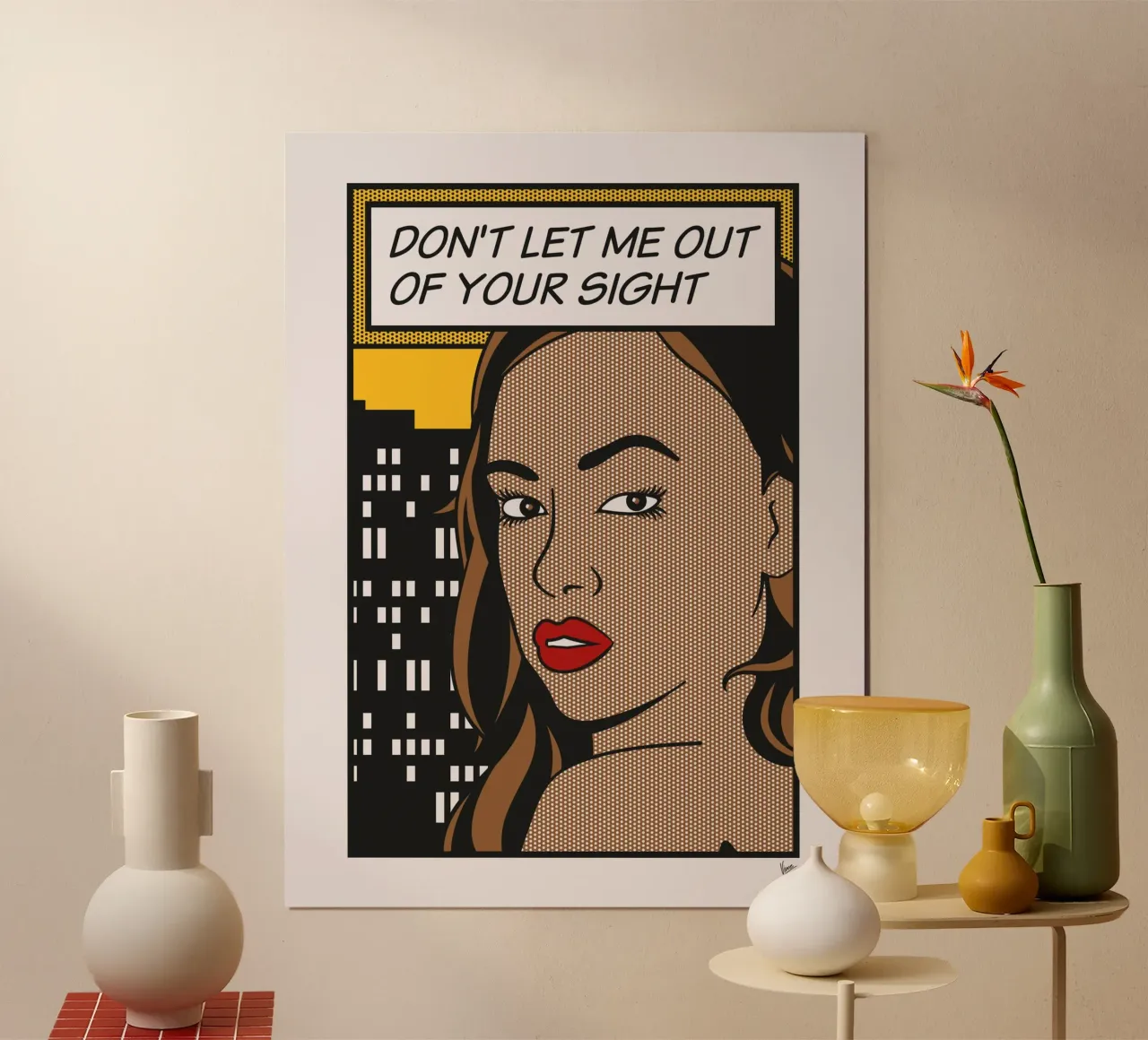No034 Jezabel Vessir-TGND poster con telaio in legno da Girl Next Door Fantasy Dramas