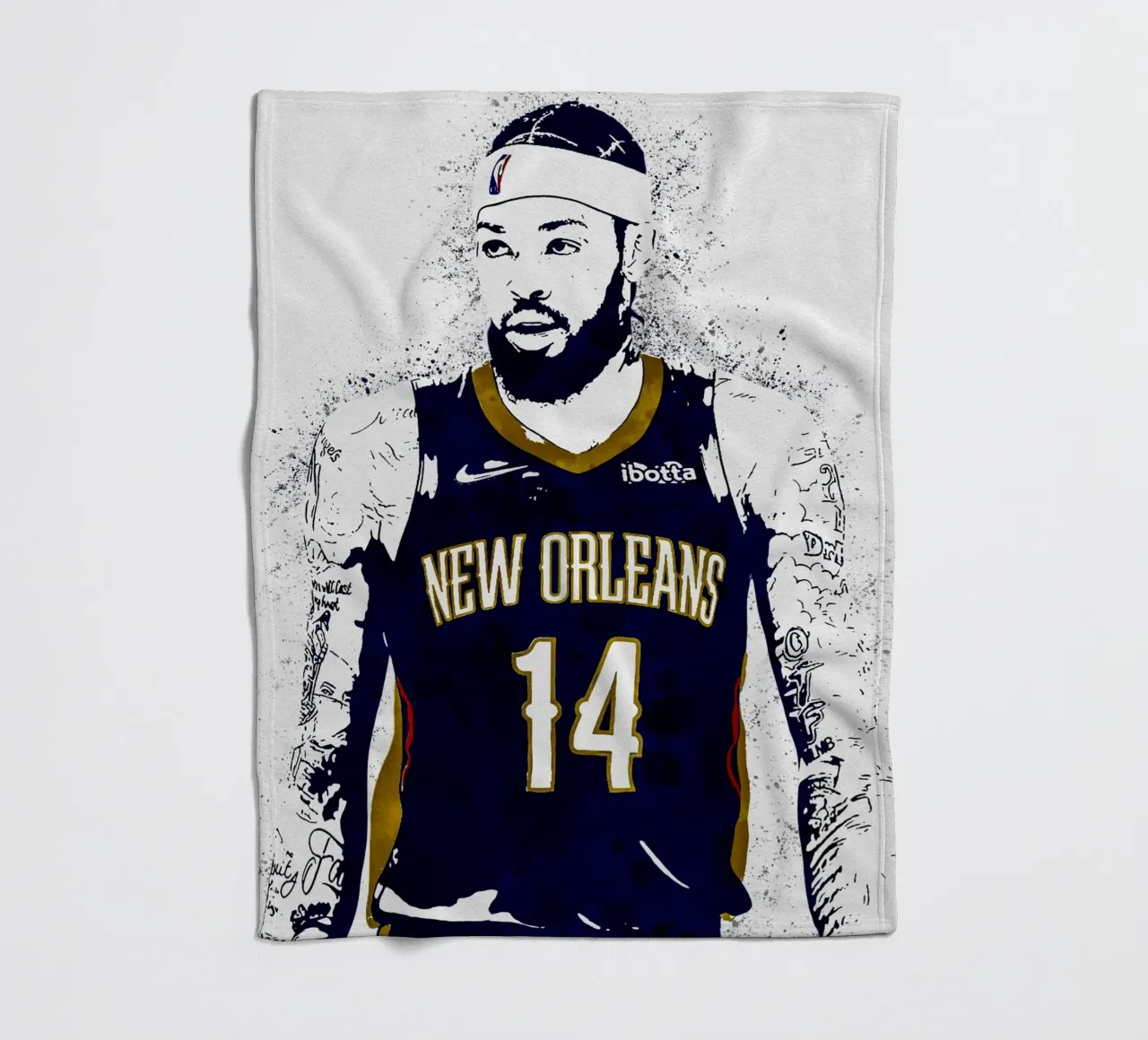 Brandon Ingram New Orleans Pelicans coperta in pile da tenten