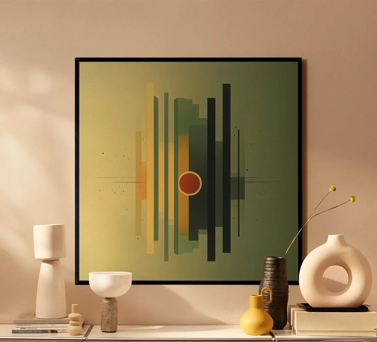 Abstract geometrisch retro modern ontwerp hahnemühle van Little Things