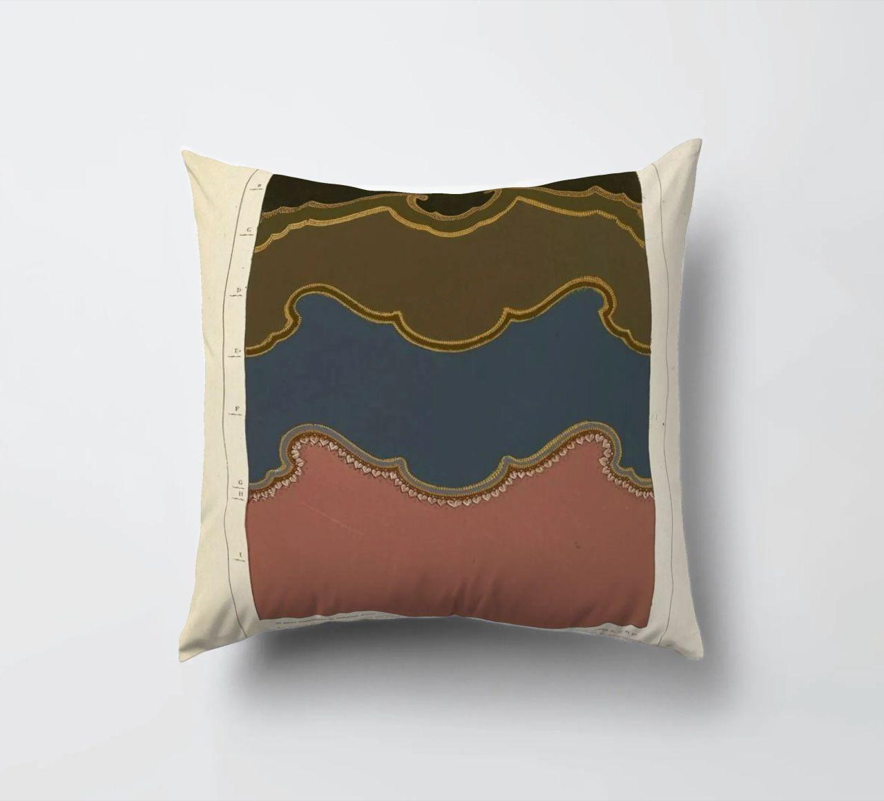 Tenture murale, L'harmonie des couleurs, 1815 - Édouard Guichard coussin de Artokoloro Quint Lox Ltd