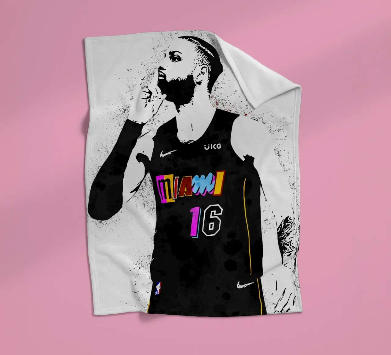 Caleb Martin Miami Heat coperta in pile da tenten