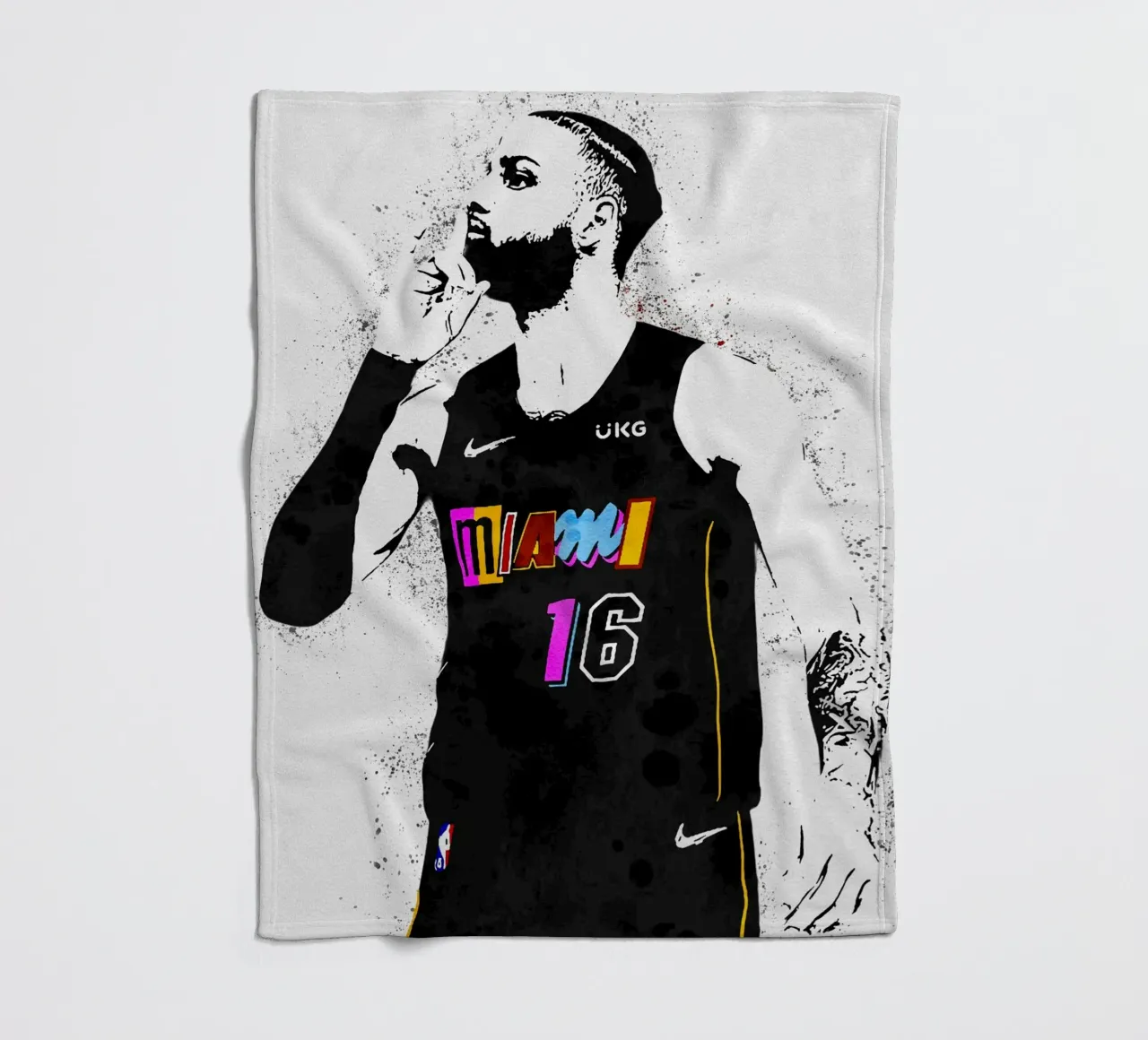 Caleb Martin Miami Heat coperta in pile da tenten