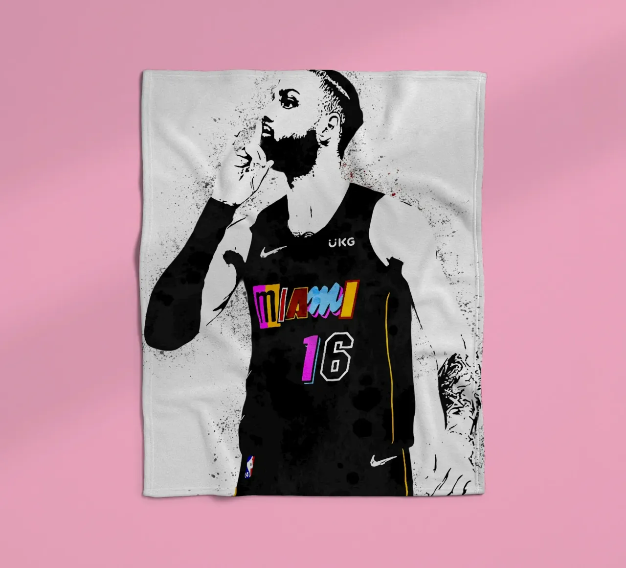 Caleb Martin Miami Heat coperta in pile da tenten