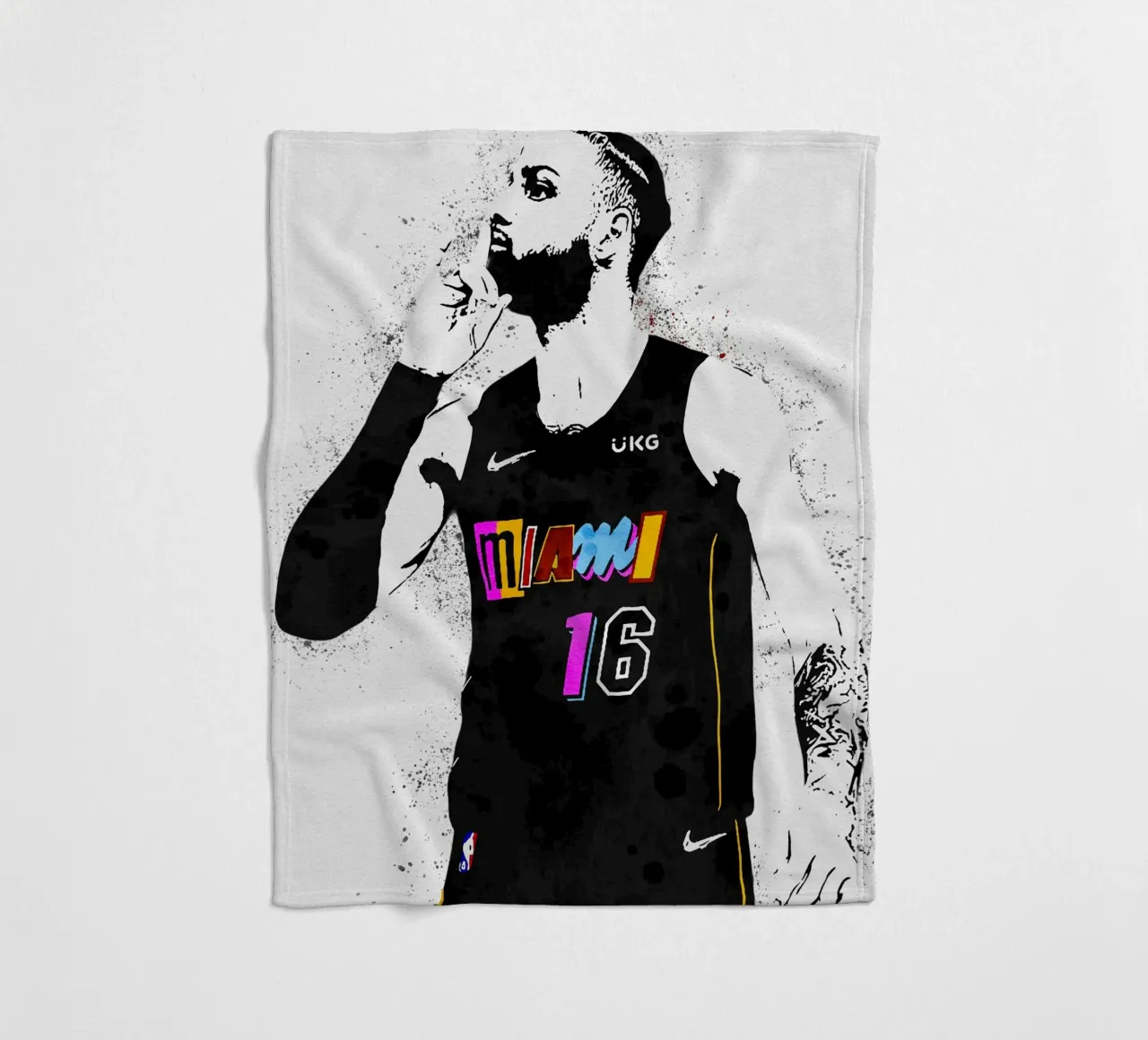 Caleb Martin Miami Heat coperta in pile da tenten