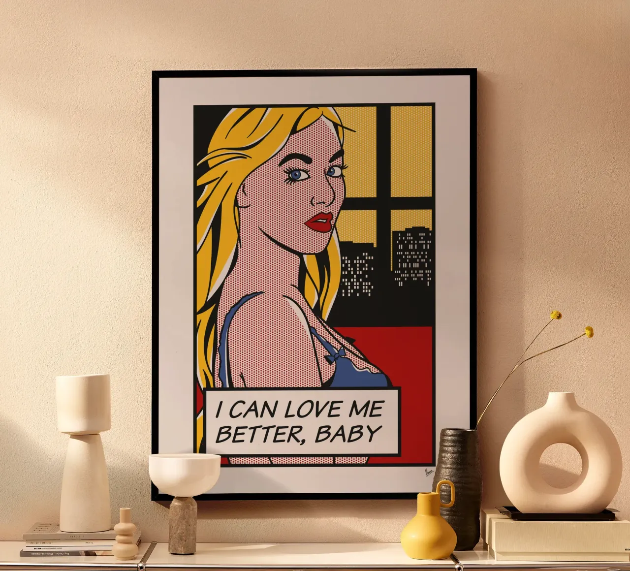 No041 Blake Blossom-TGND poster con telaio in alluminio da Girl Next Door Fantasy Dramas