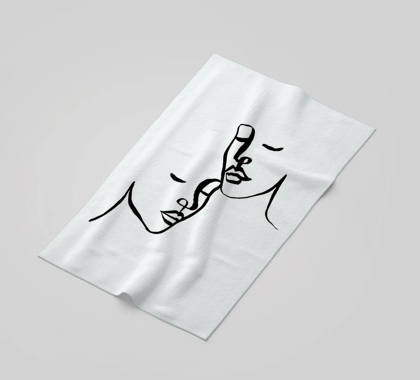 Two Lovers beach towel by Ninhol