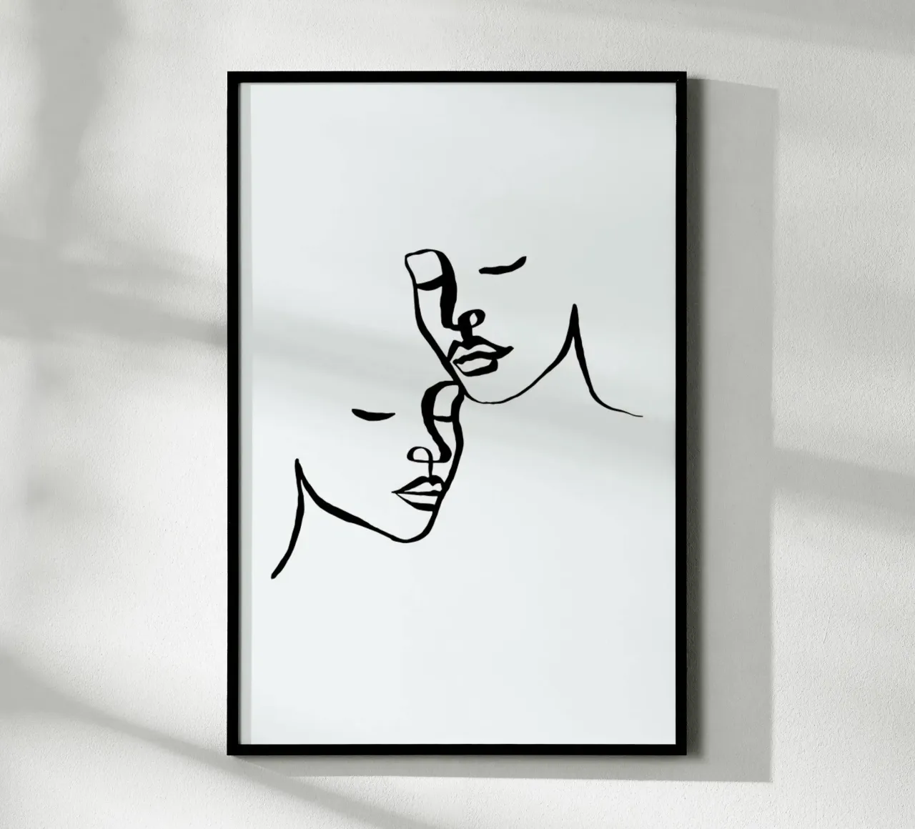 Two Lovers poster con telaio in alluminio da Ninhol