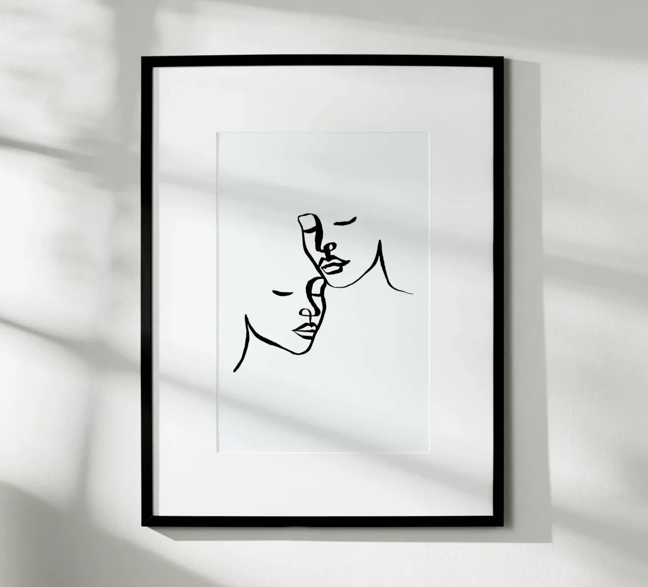 Two Lovers poster con telaio in alluminio da Ninhol