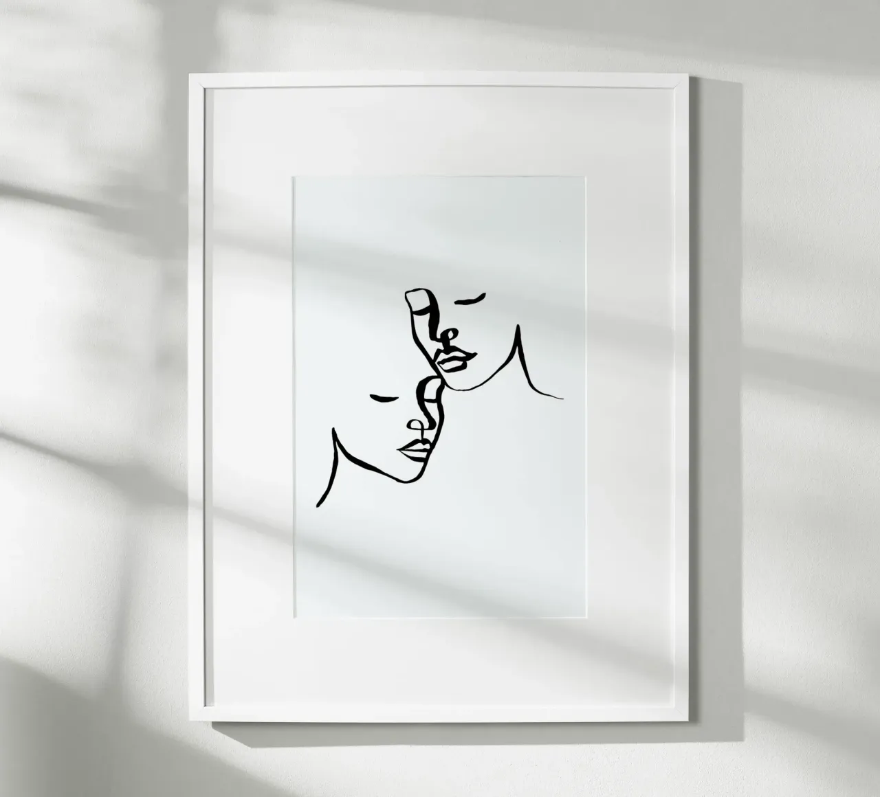 Two Lovers poster con telaio in alluminio da Ninhol
