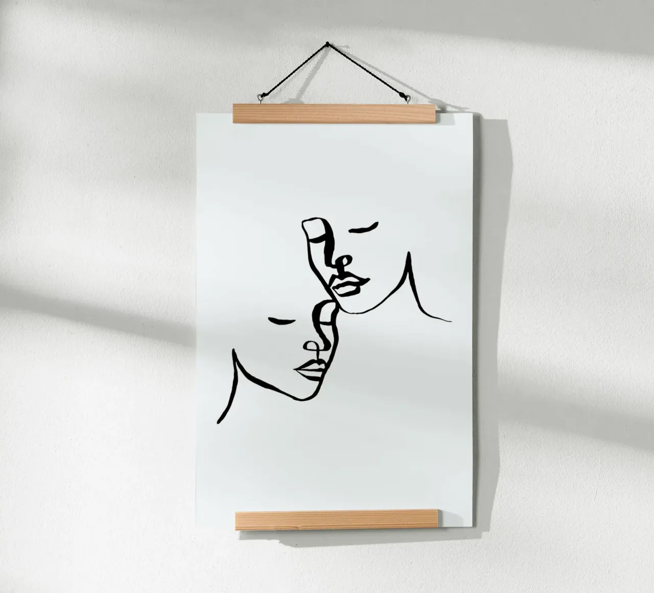 Two Lovers poster con telaio in alluminio da Ninhol