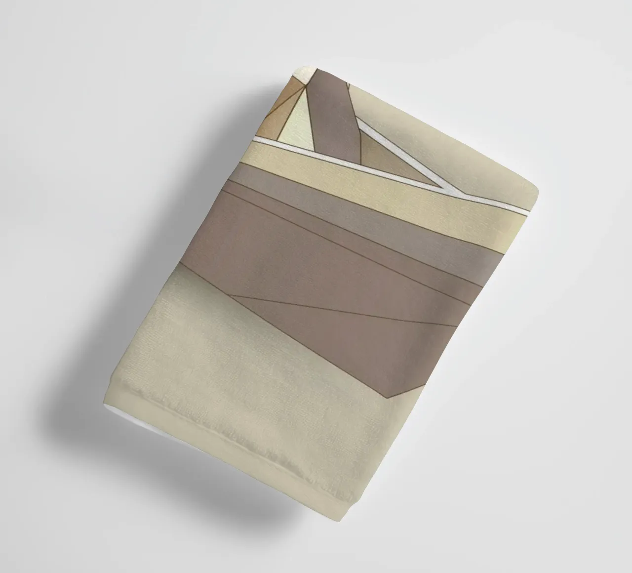 Adventurous mouse in a paper ship - polygon style towel by namosh