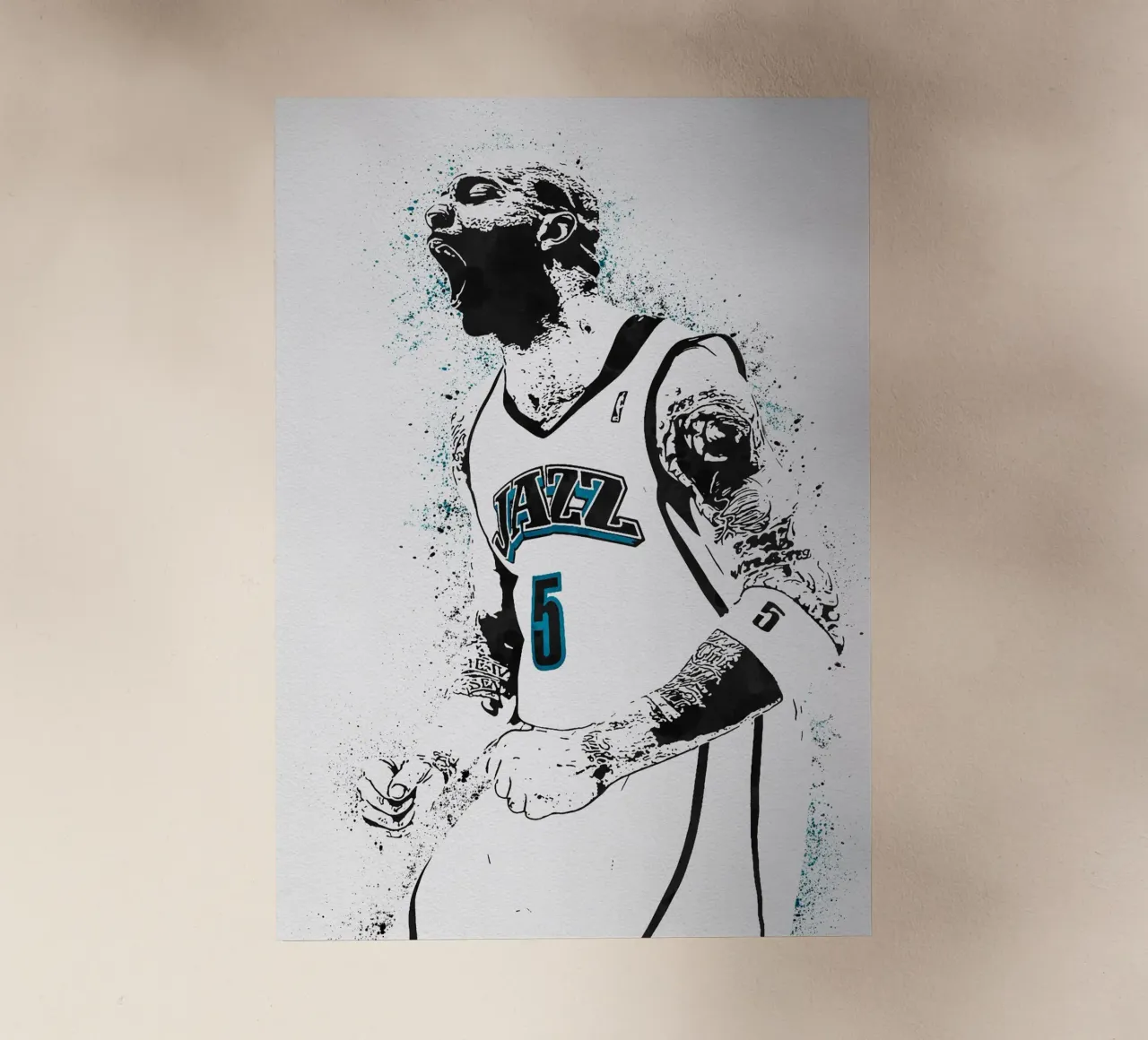 Carlos Boozer Utah Jazz 2 pellicola backlit da tenten