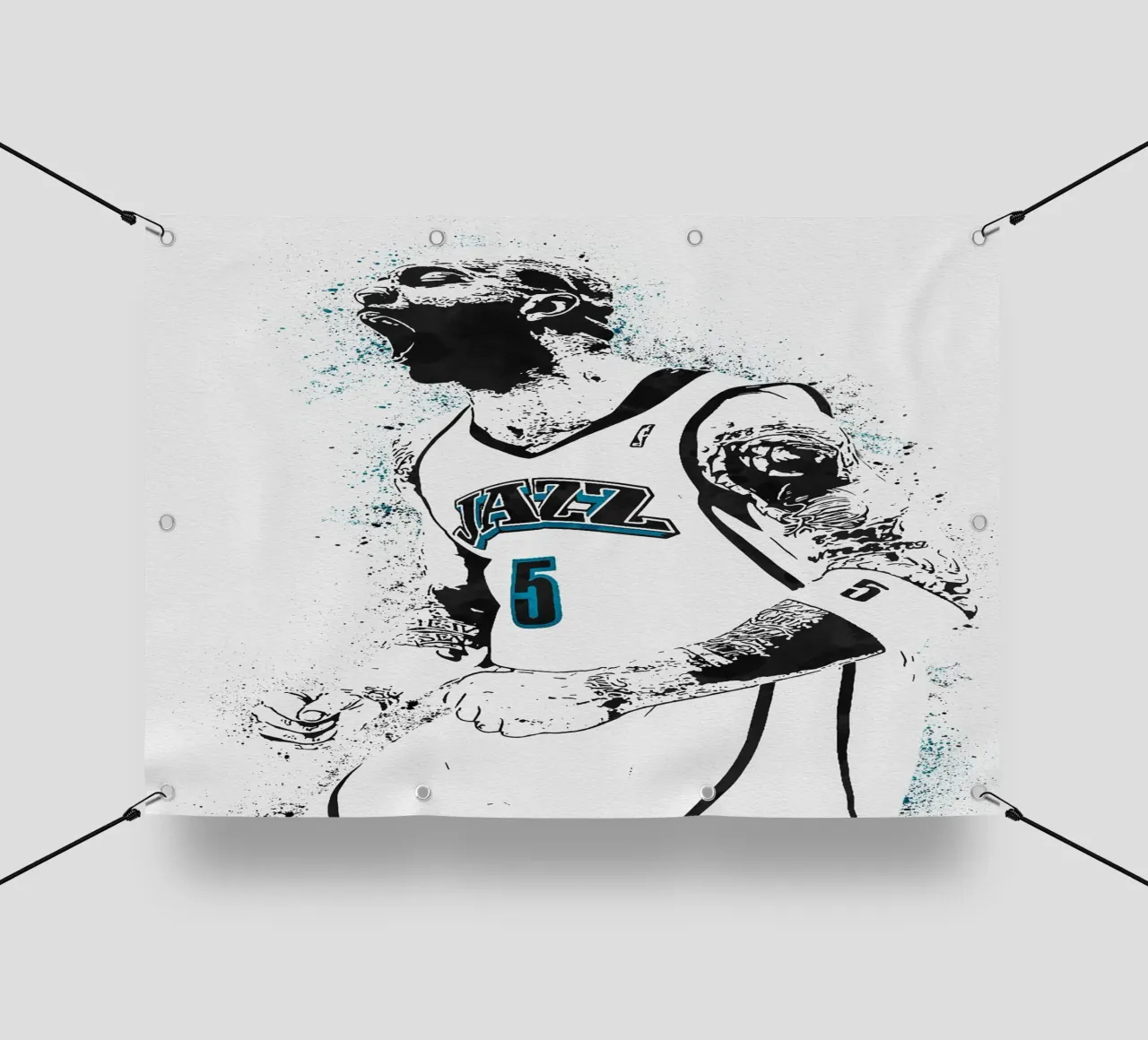 Carlos Boozer Utah Jazz 2 telo in pvc da tenten