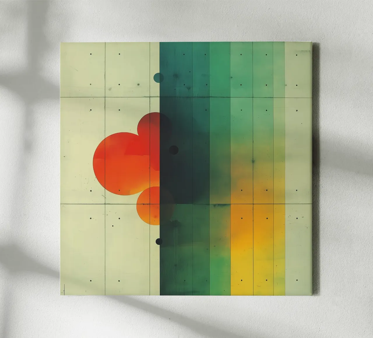 Abstract geometrisch retro modern ontwerp canvas van Little Things
