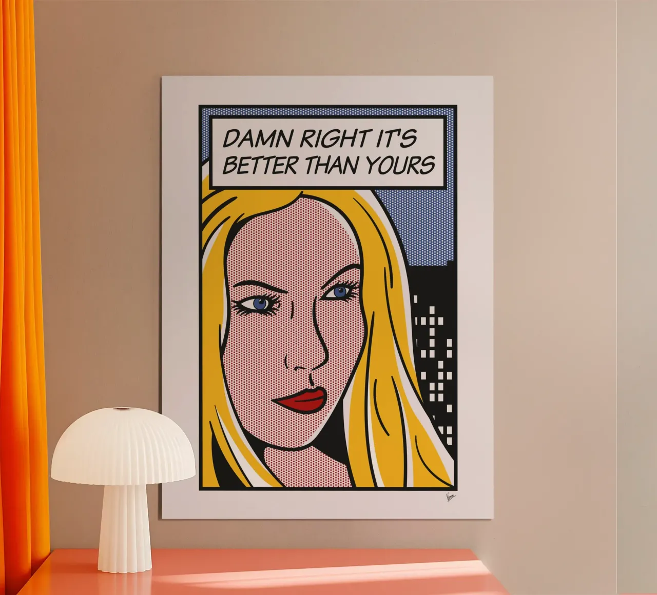 No049 Krystal boyd-TGND poster con telaio in alluminio da Girl Next Door Fantasy Dramas
