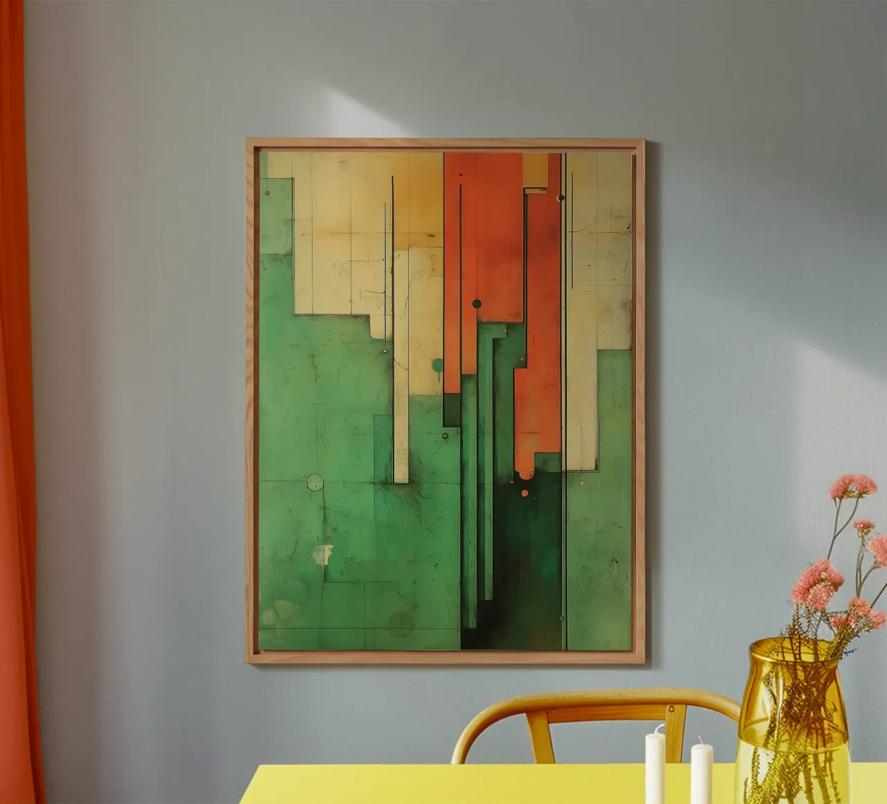 Design astratto geometrico moderno e retrò alluminio dibond da Little Things
