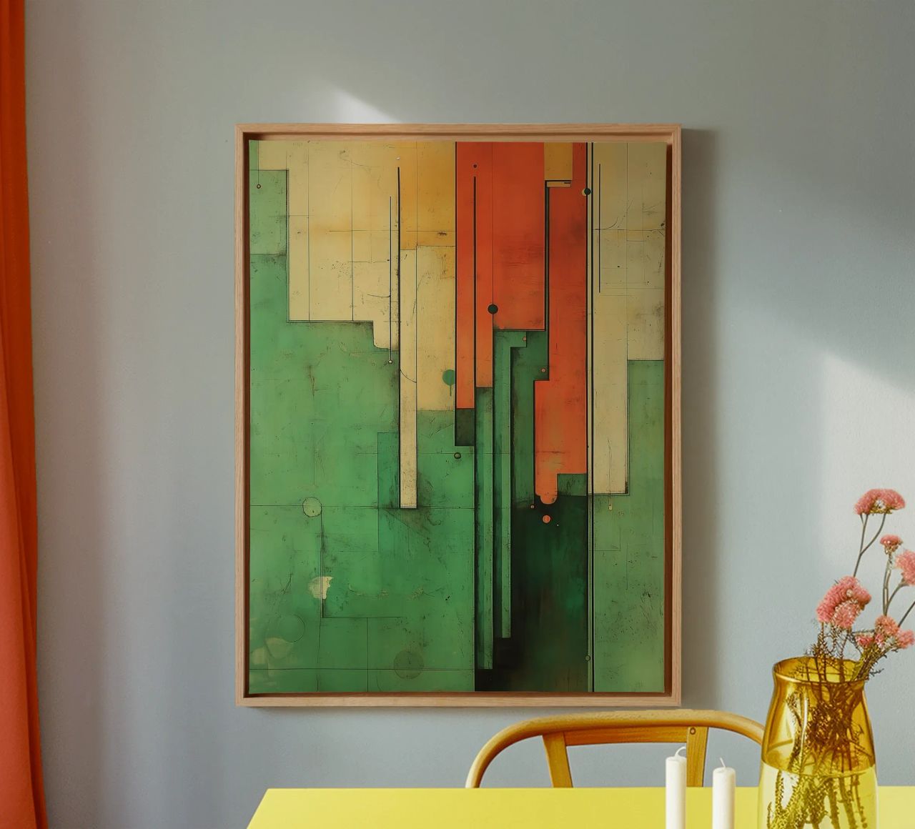 Abstract geometric retro modern design canvas by Little Things
