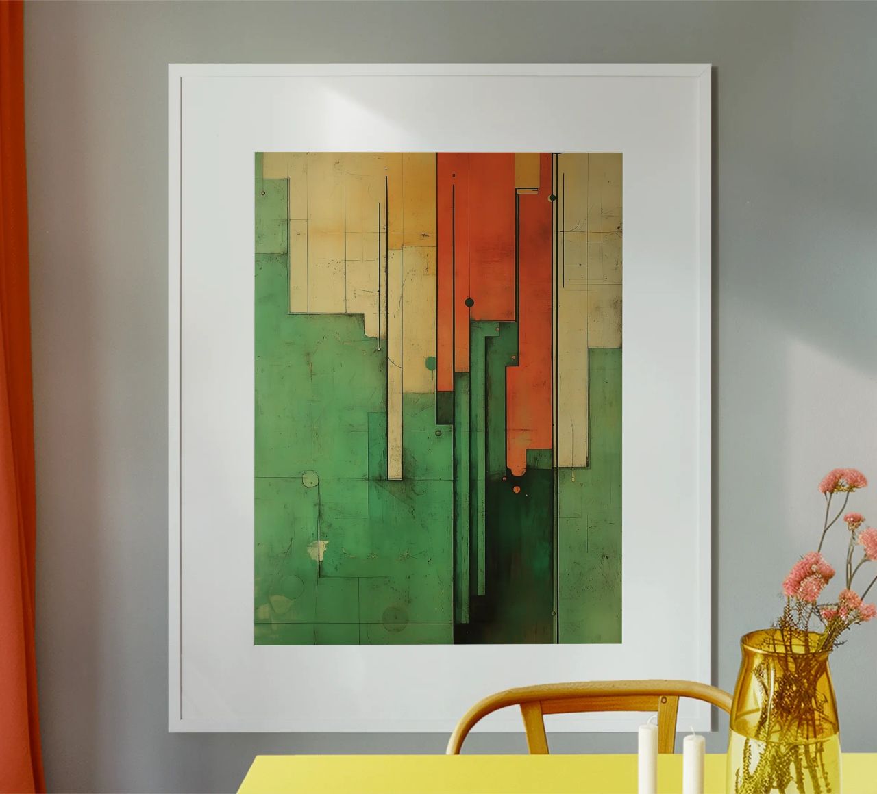 Abstract geometric retro modern design poster by Little Things