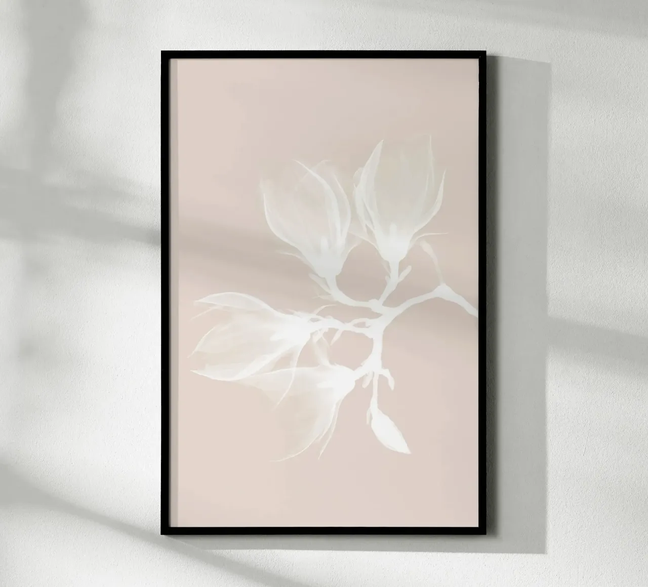 Magnolia poster poster with wooden frame by studiopicaprints