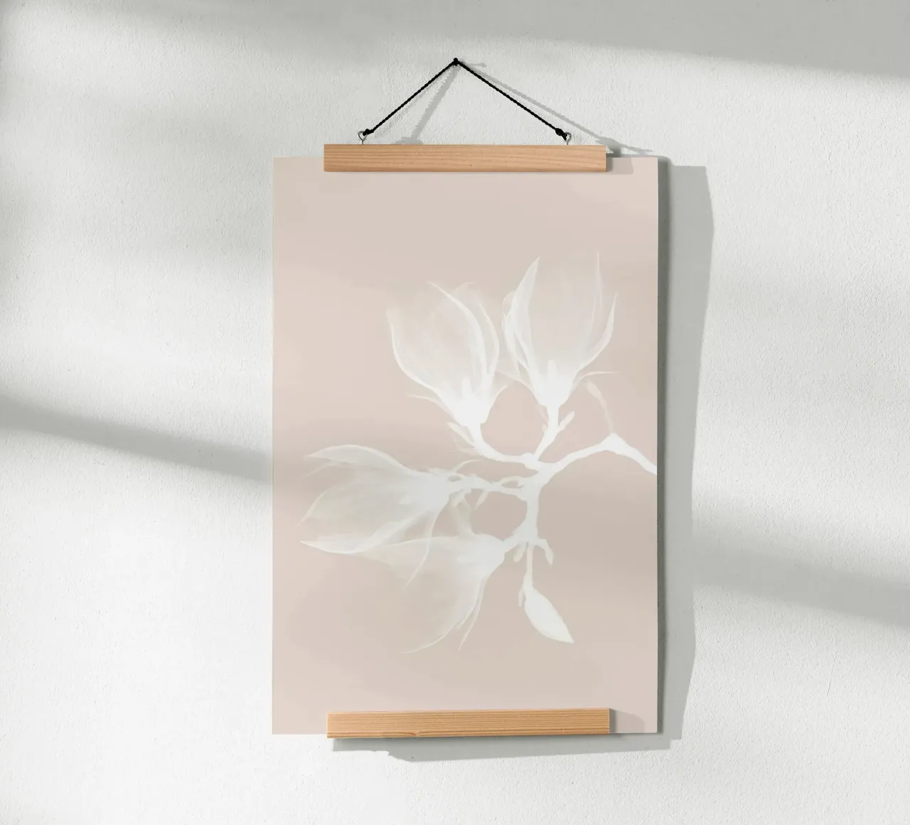 Magnolia poster poster with wooden frame by studiopicaprints