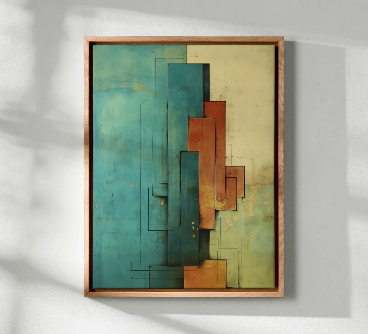 Abstract geometric retro modern design canvas by Little Things