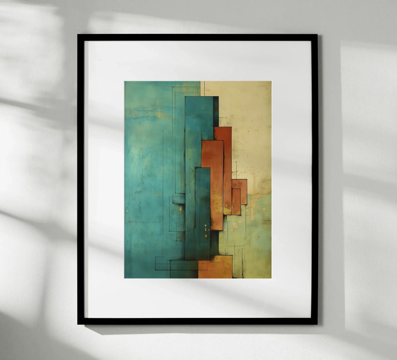 Abstract geometric retro modern design poster by Little Things