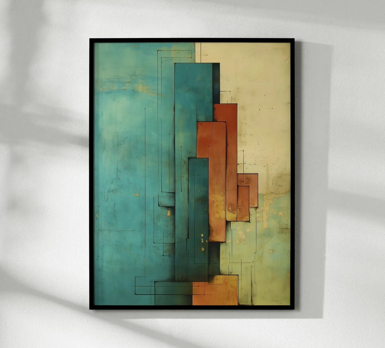 Abstract geometric retro modern design poster by Little Things