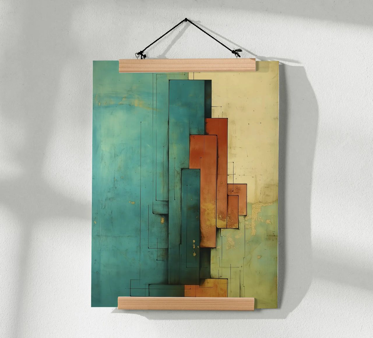 Abstract geometric retro modern design poster by Little Things