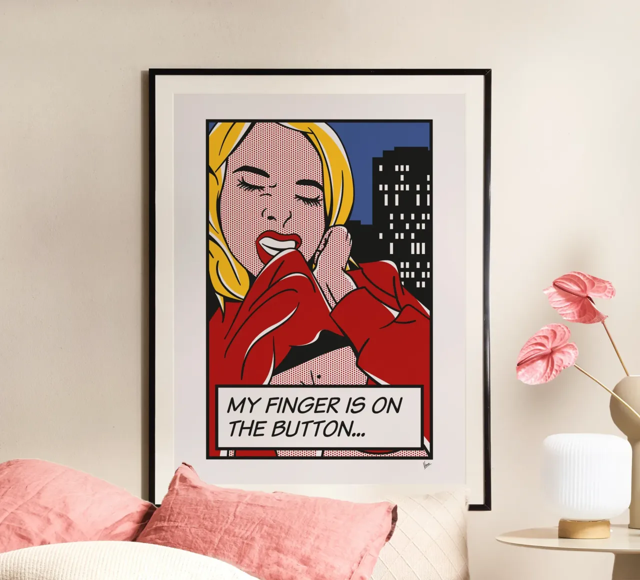 No055 Samantha Flair-TGND poster con telaio in alluminio da Girl Next Door Fantasy Dramas