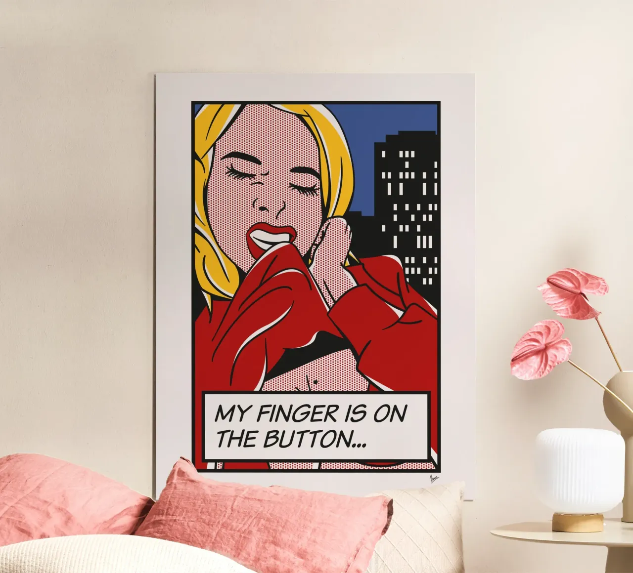 No055 Samantha Flair-TGND poster con telaio in alluminio da Girl Next Door Fantasy Dramas
