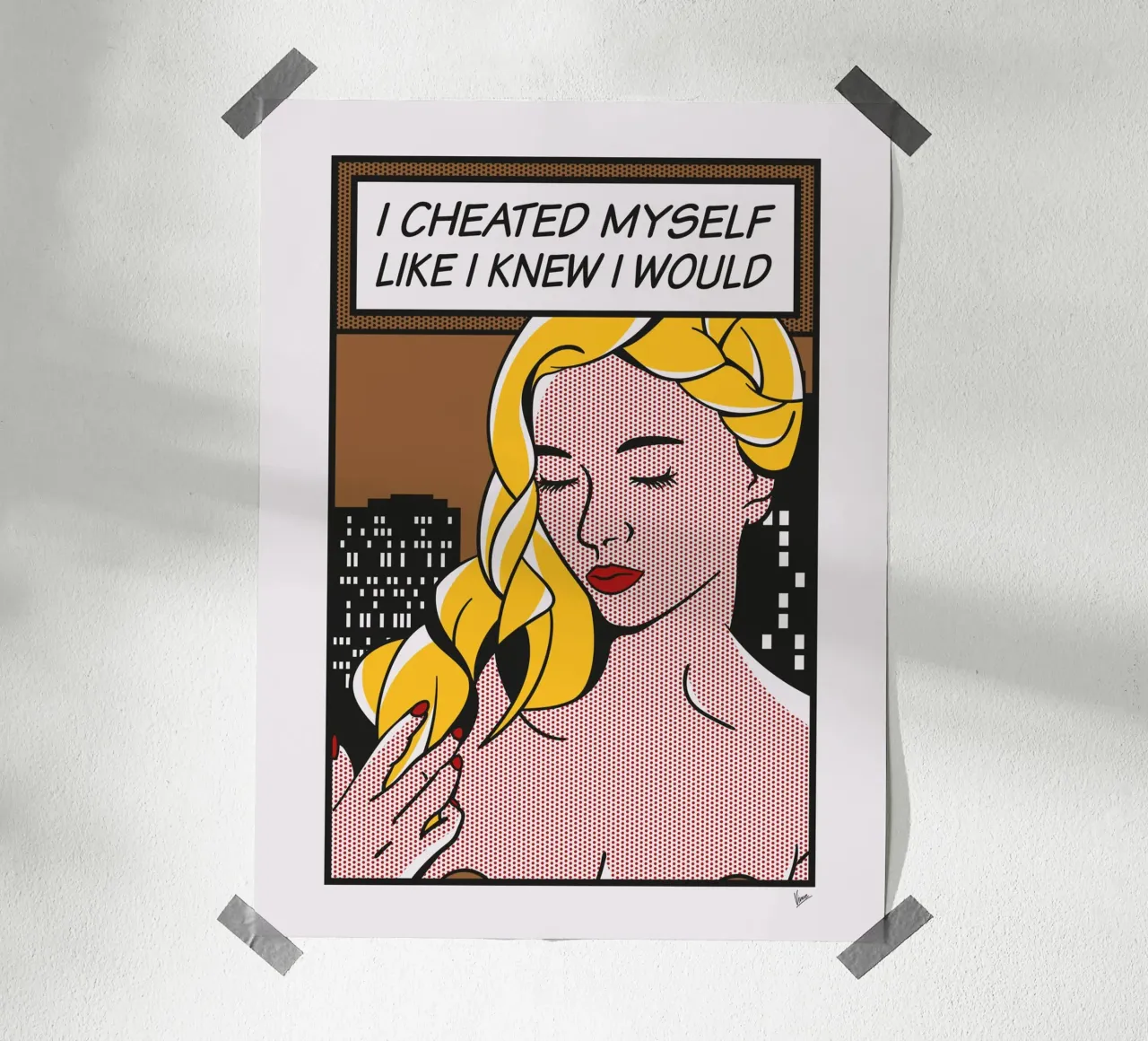No060 Piper Perri-TGND poster con telaio in alluminio da Girl Next Door Fantasy Dramas