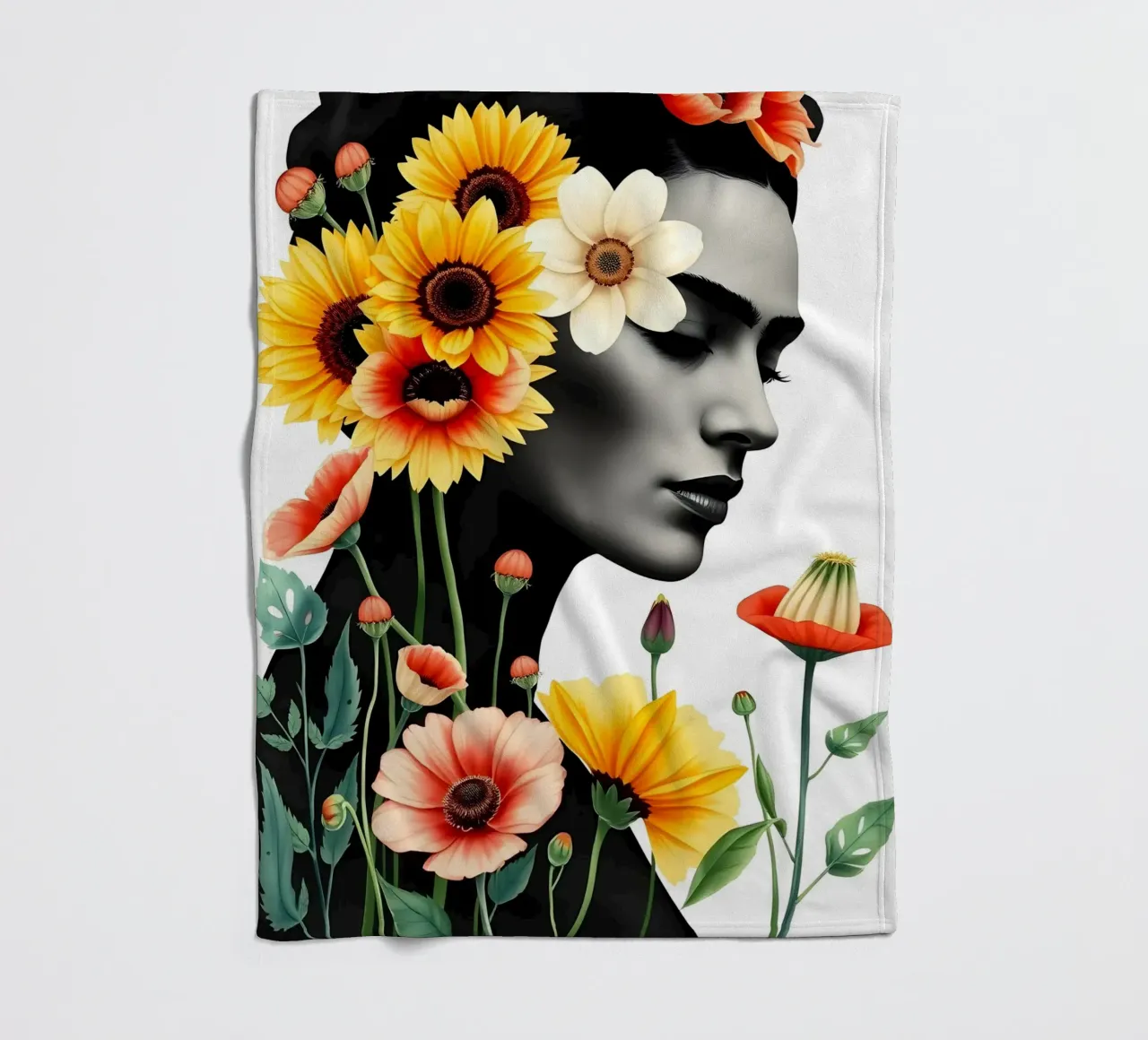 GIARDINO BOTANICO FRIDA KAHLO coperta in pile da ARTOMATIC