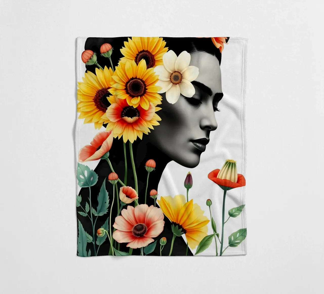 GIARDINO BOTANICO FRIDA KAHLO coperta in pile da ARTOMATIC