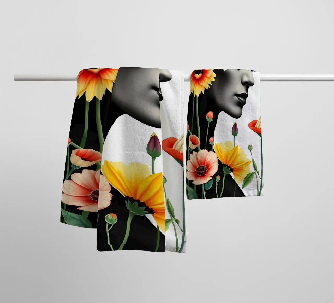 FRIDA KAHLO BOTANICAL GARDEN towel by ARTOMATIC