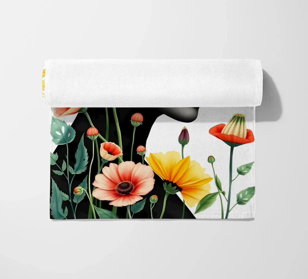 FRIDA KAHLO BOTANICAL GARDEN beach towel by ARTOMATIC