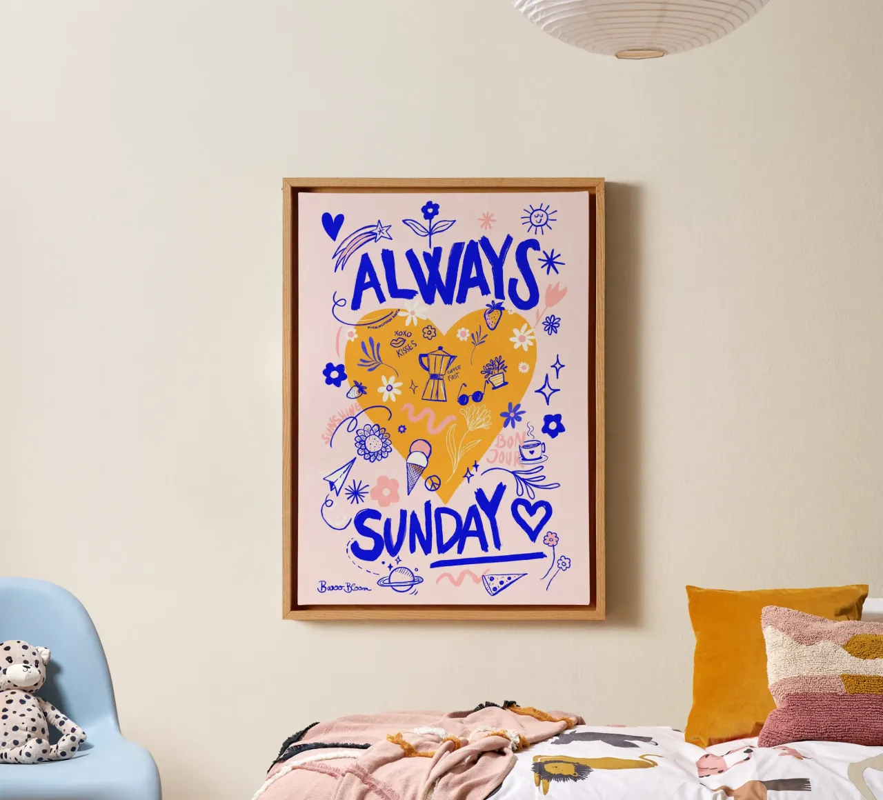 Altijd zondag canvas met Baklijst van Pictufy Sun & Spirit