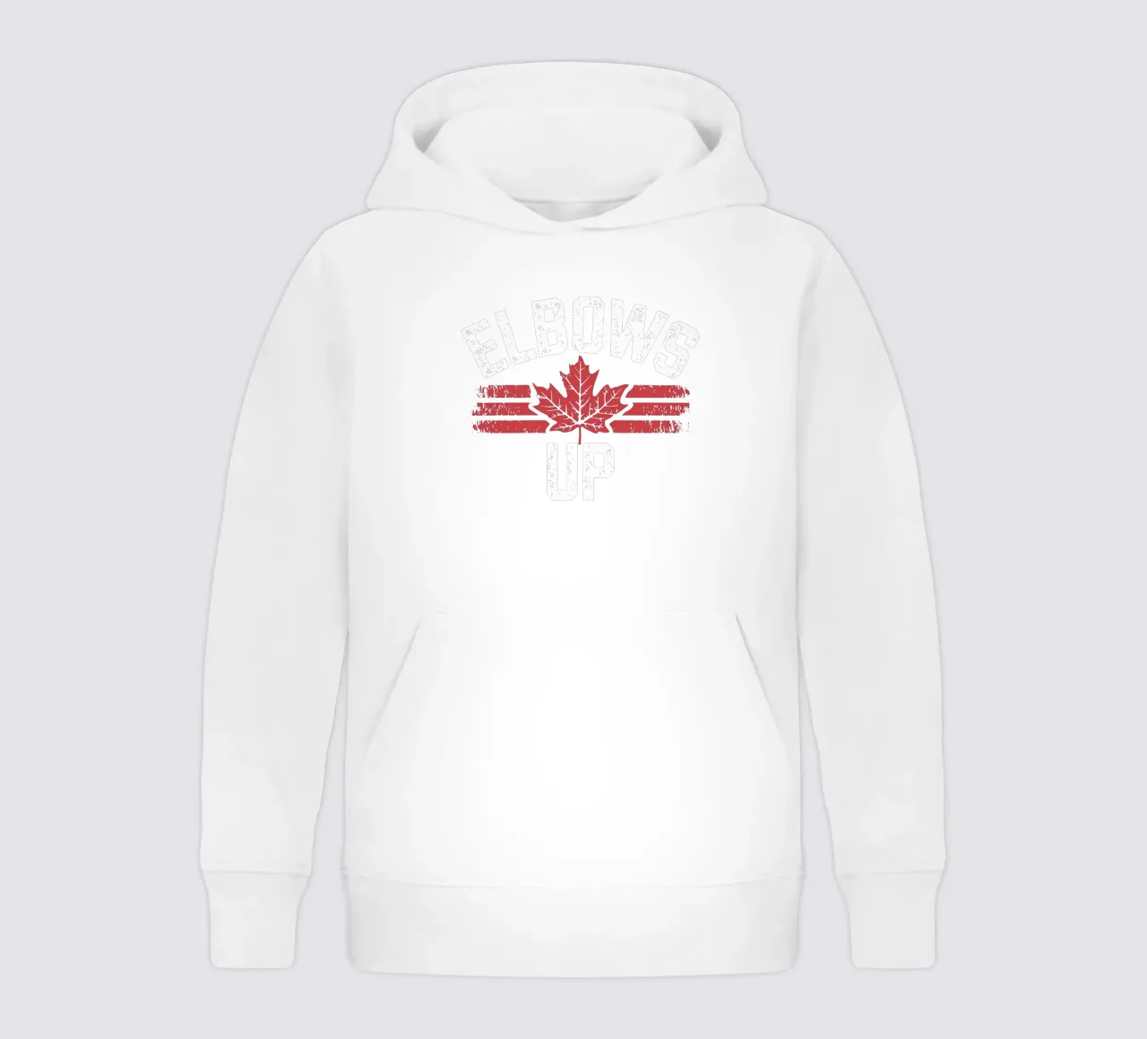 Elbows Up Canada V3 kids hoodie by heatherloulin