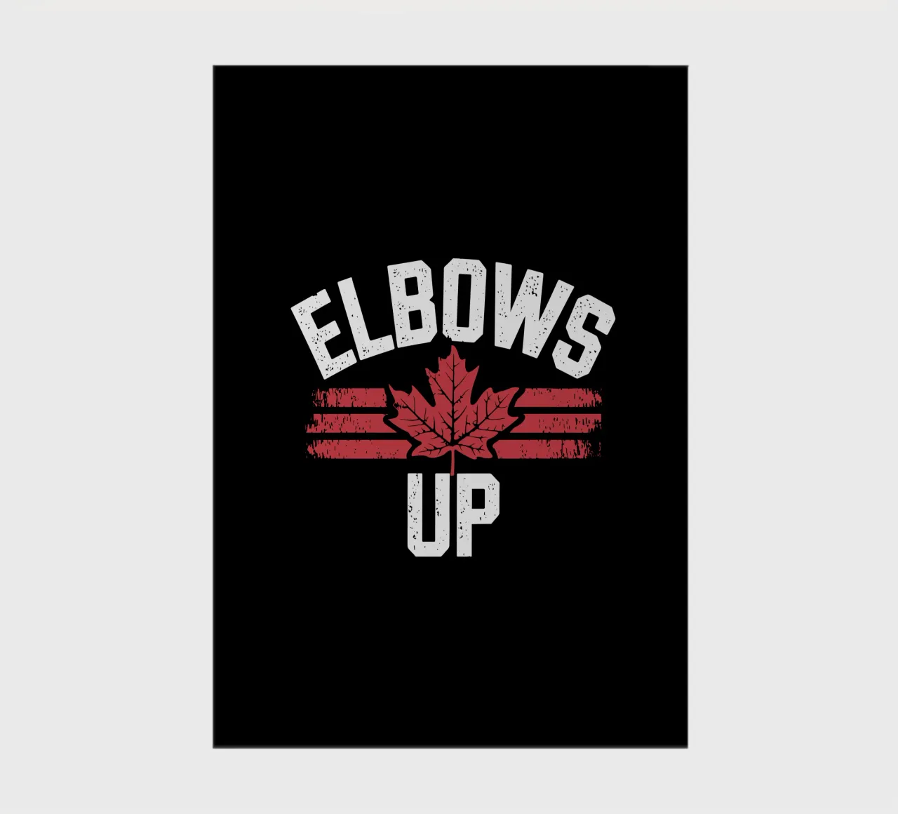 Elbows Up Canada V3 notebook by heatherloulin